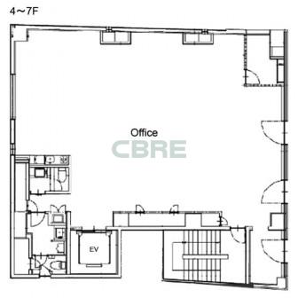 4階〜7階 平面図