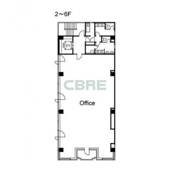 2階〜6階 平面図