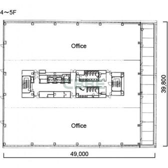 4階〜5階 平面図