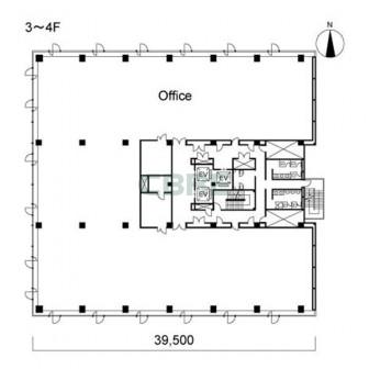 3階〜4階 平面図