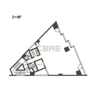 2階〜8階 平面図