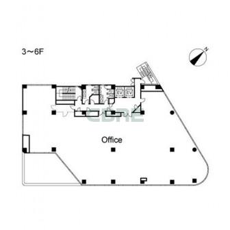 3階〜6階 平面図