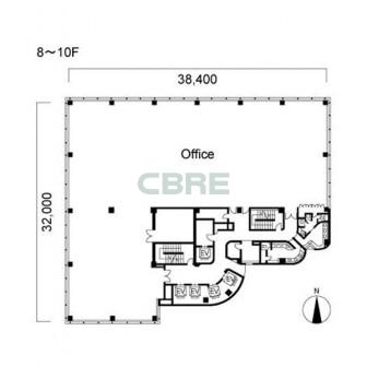 8階〜10階 平面図