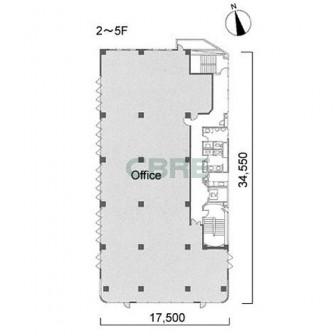 2階〜5階 平面図