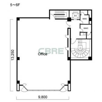 5階〜6階 平面図