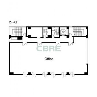 2階〜6階 平面図