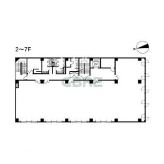 2階〜7階 平面図