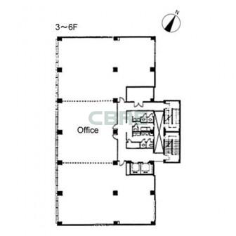 3階〜6階 平面図