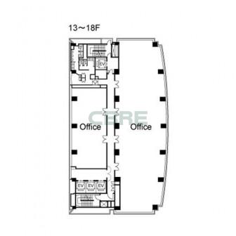 13階〜18階 平面図
