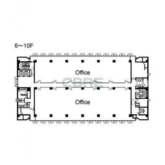 6階〜10階 平面図