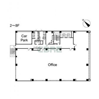 2階〜8階 平面図