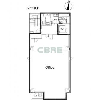 2階〜10階 平面図