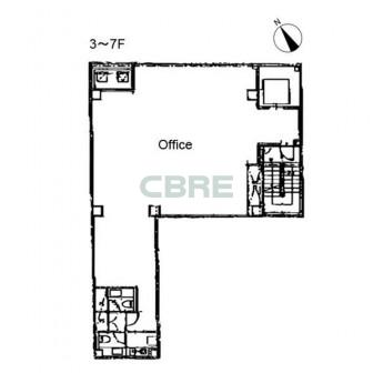 3階〜7階 平面図