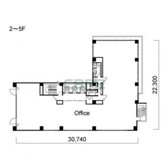 2階〜5階 平面図