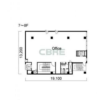 7階〜8階 平面図