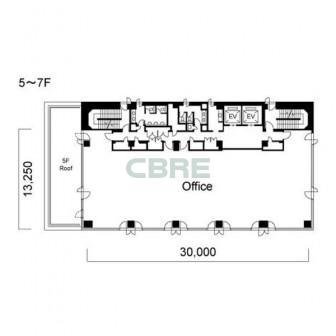 5階〜7階 平面図