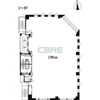 2階〜8階 平面図
