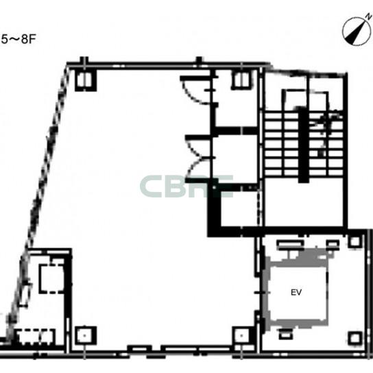 5階〜8階 平面図