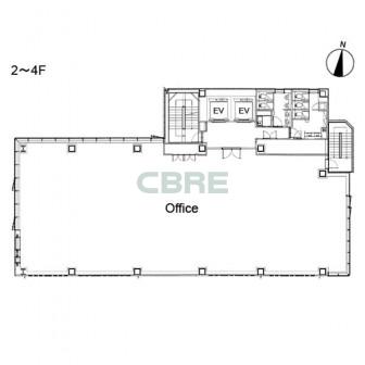 2階〜4階 平面図