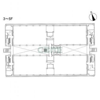 3階〜5階 平面図