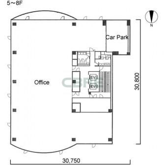 5階〜8階 平面図