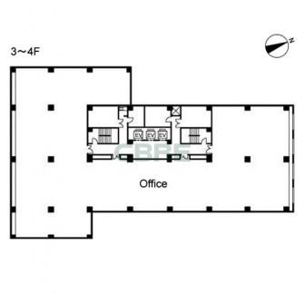 3階〜4階 平面図