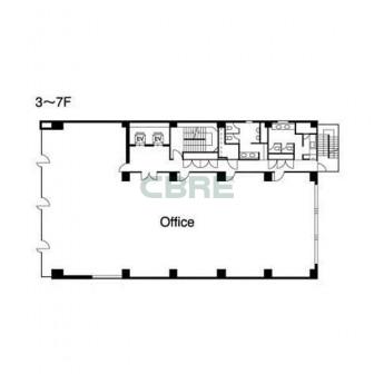 3階〜7階 平面図