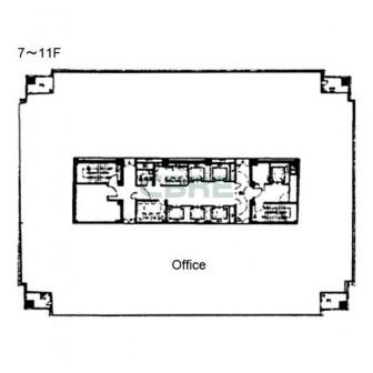 7階〜11階 平面図
