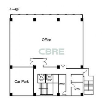 4階〜6階 平面図