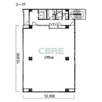 2階〜7階 平面図