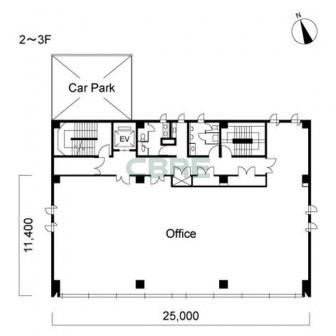 2階〜3階 平面図
