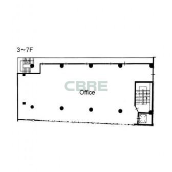 3階〜7階 平面図