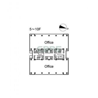 5階〜10階 平面図