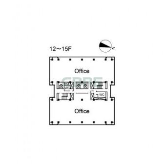 12階〜15階 平面図