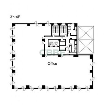 3階〜4階 平面図
