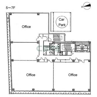 5階〜7階 平面図