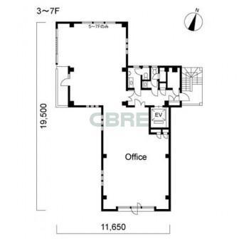 3階〜7階 平面図