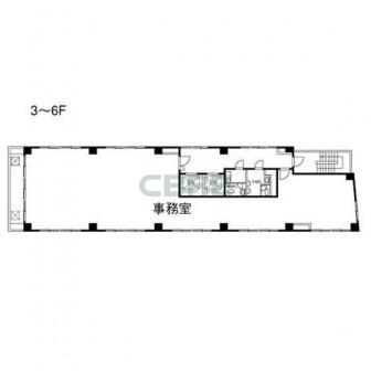 3階〜6階 平面図