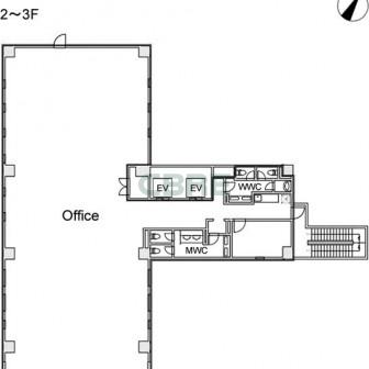 2階〜3階 平面図