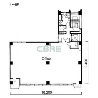 4階〜6階 平面図