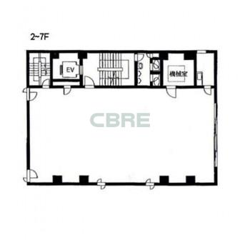 2階〜7階 平面図