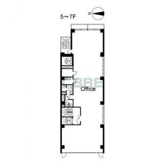 5階〜7階 平面図