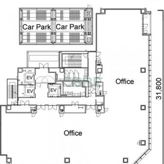 3階〜13階 平面図