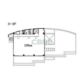 3階〜5階 平面図