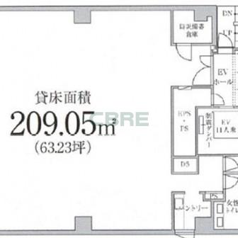 3階〜13階 平面図