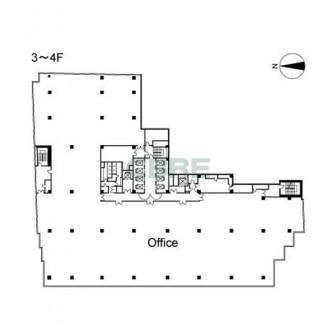 3階〜4階 平面図