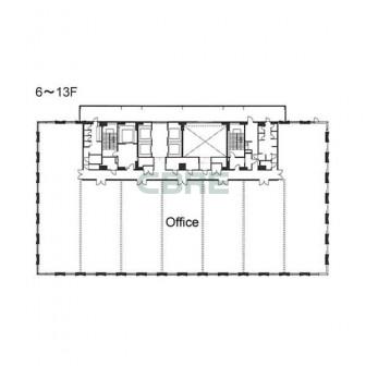 6階〜13階 平面図