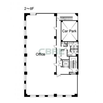 2階〜8階 平面図
