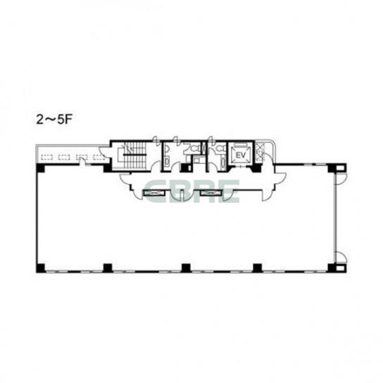 2階〜5階 平面図