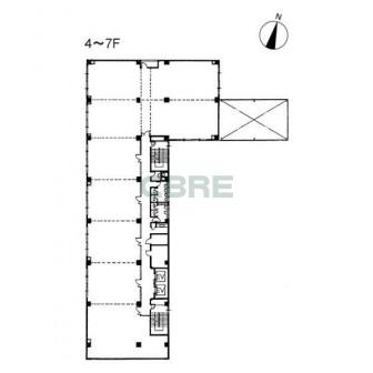 4階〜7階 平面図